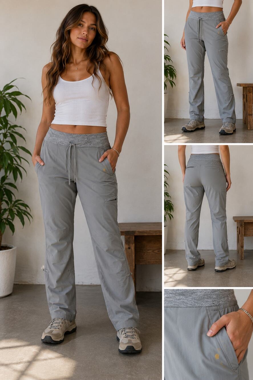 Duluth Trading Dry on the Fly Hiking Pants Womens 12x31 Gray Lightweight Travel